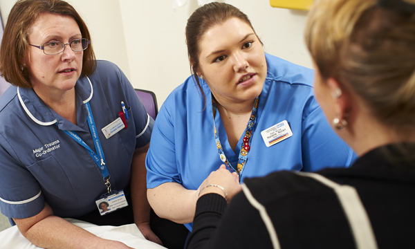 Amanda Burston (left) introduced a raft of measures in her hospital to support domestic violence victims 