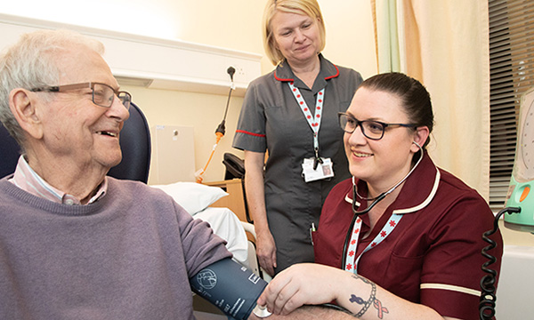 Nursing degree apprentice in training