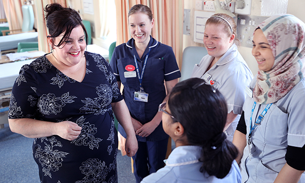 Carolyn Fox with ward staff