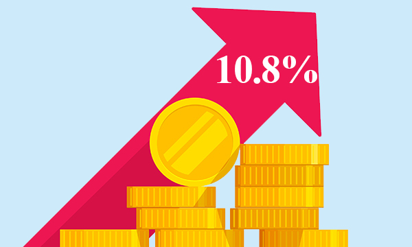 illustration showing pay rise