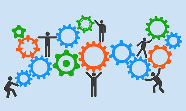 Illustration showing integrated health and social care systems