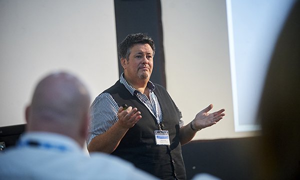 Picture shows NHS England and NHS Improvement head of learning disability nursing David Harling speaking at an RCNi Learning Disability Nursing Conference in October.