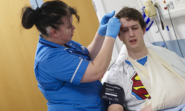  Picture shows a nurse with a patient in a hospital emergency department. ENPs need a clear voice and a forum that will enable them to create a professional profile, says Chrissy White.