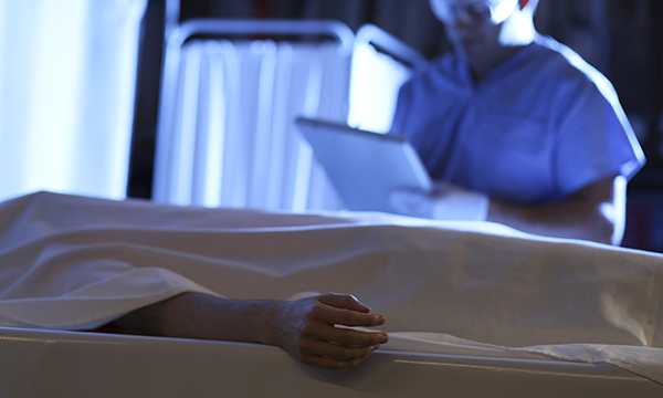Verifying the death of a patient