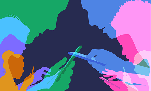 Social media discussions illustration