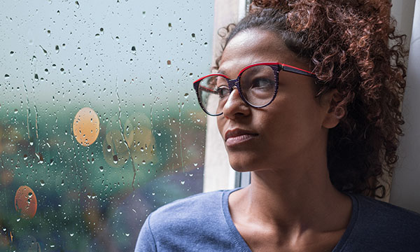 Image of depressed nurse who is contemplating taking her own life