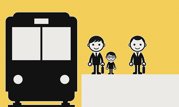 Two salesmen on a train