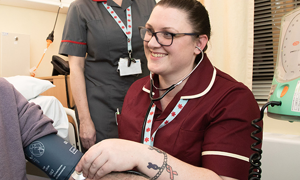 Apprentice trains to be a nurse