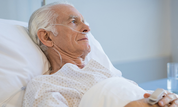 Older man in hospital