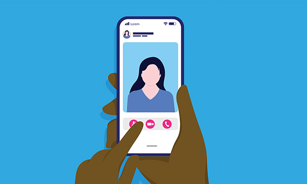 Nurse’s professional profile is viewed on a phone