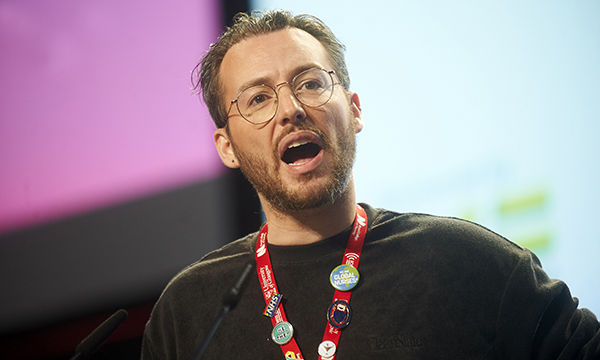 Craig Davidson spoke on behalf of fellow nurse Jenni Murphy, who was unable to attend due to long-COVID