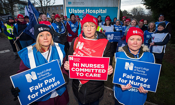 Striking nurses