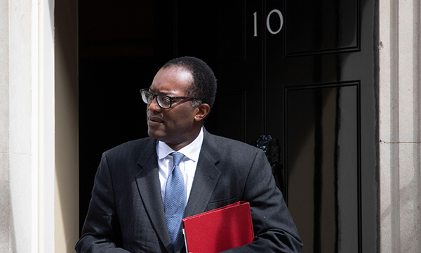 Chancellor Kwasi Kwarteng at the door of 10 Downing Street