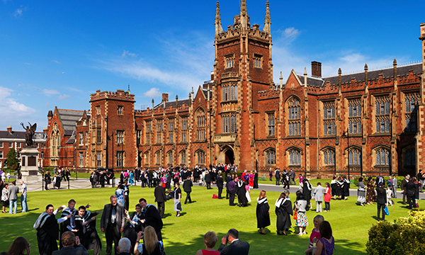 Graduating students at Queen's University Belfast
