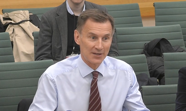 Chancellor Jeremy Hunt talks about funding for the NHS pay offer to MPs on the Commons treasury committee