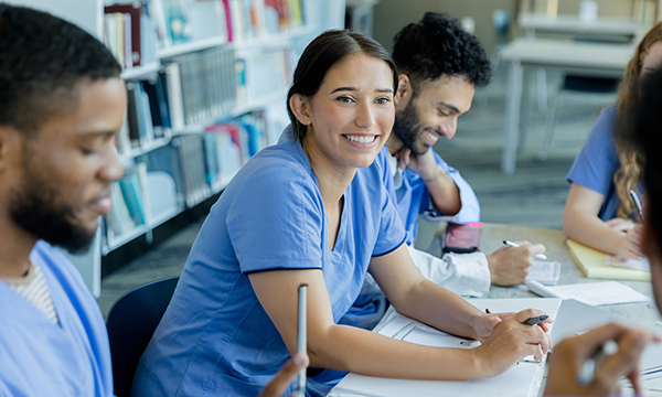 Photo of nurses on training course, illustrating story about consultation on training subjects