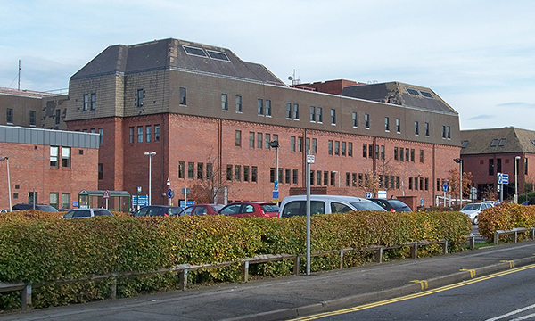 Photo of Scunthorpe General Hospital, where staff shortages are putting pressure on emergency care
