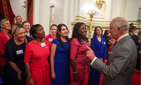 King Charles meets nurses