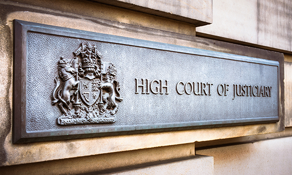 High Court of Justiciary panel outside building