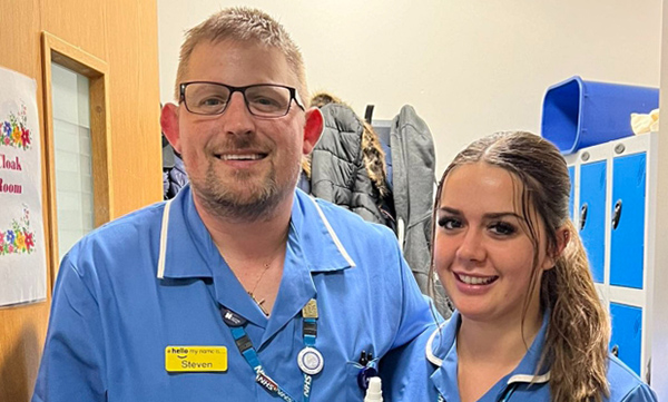 Photo of mental health nurses Steven and Stevie-Leigh Jewell, who have just qualified