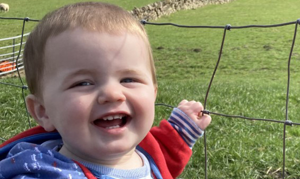 A smiling James Philliskirk, who developed sepsis from a Strep A skin infection