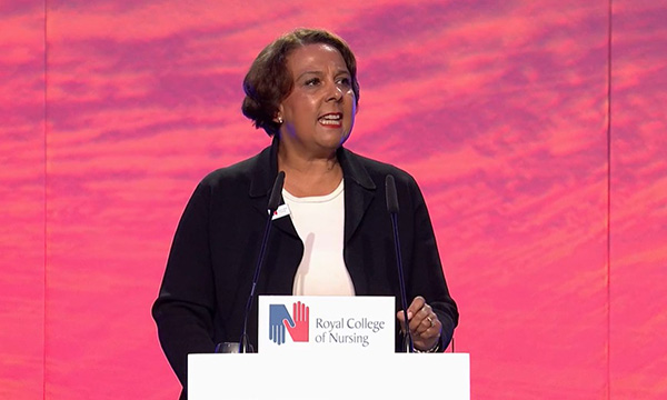 RCN acting general secretary Nicola Ranger addressing the 2024 RCN congress