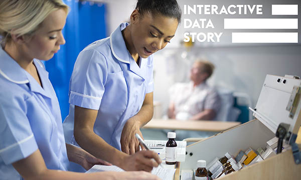 Image of agency nurses, illustrating an article about their pay and cost to the NHS