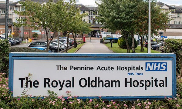 A nurse at the Royal Oldham Hospital is in critical condition after being stabbed at the weekend