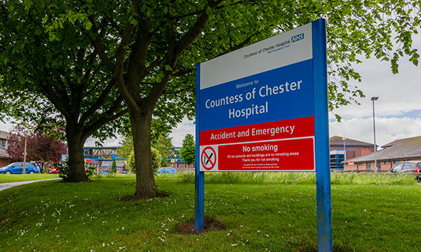 Bodycam footage has shown a nurse at the Countess of Chester Hospital being ‘forceful and aggressive’ in her tone and approach to a patient