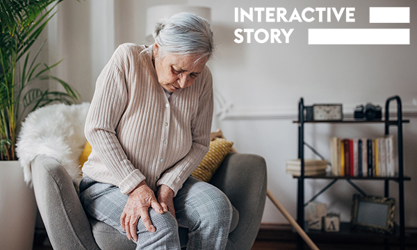 Pain assessment tools: a woman with stomach pain