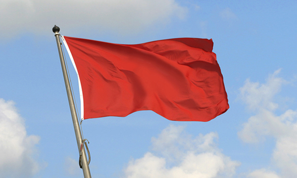 Student placement red flags: image of a flagpole with a red flag, referencing problems encountered by nursing students on placement