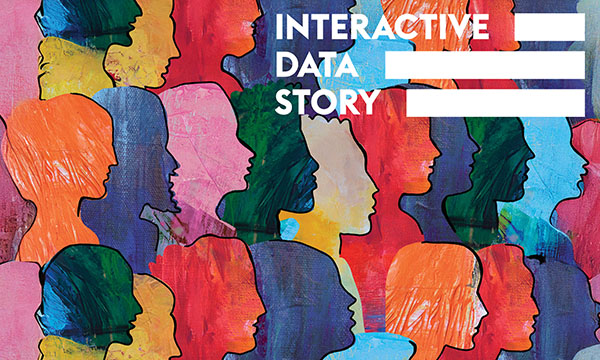  Discrimination in nursing: sketch of a crowd, multicoloured to represent workforce’s diversity