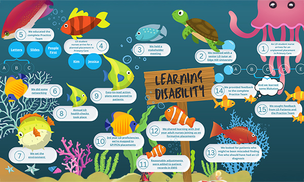 Developing a visual digital framework to support the inclusion of learning disability nursing students in primary care