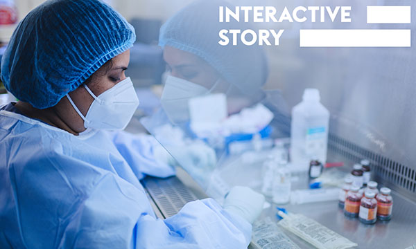 Handling dangerous medicines: a nurse prepares chemotherapy treatment