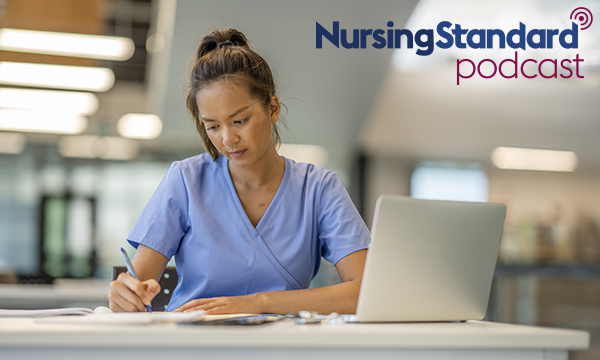 Reflective account for revalidation: nurse with laptop