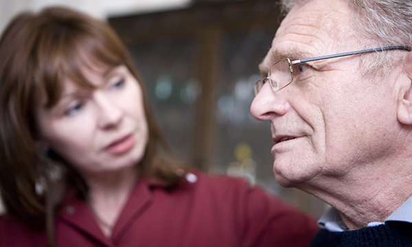 Comforting distressed patient