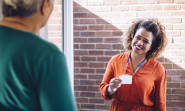 woman makes house call