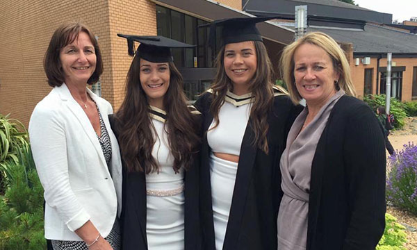 Graduation mums and daughters