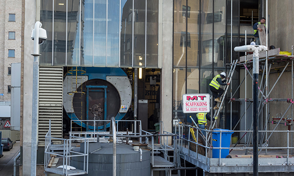 Maintenance crew working on a hospital