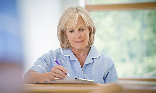 middle-aged female nurse