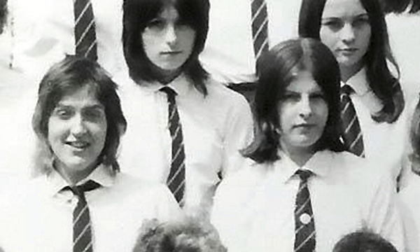 Philippa Morrison and Theresa May 