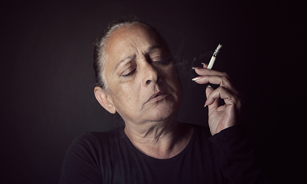 Senior smoking
