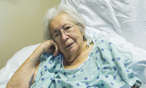 Older person in hospital