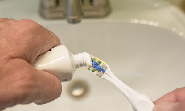 Toothbrush and toothpaste