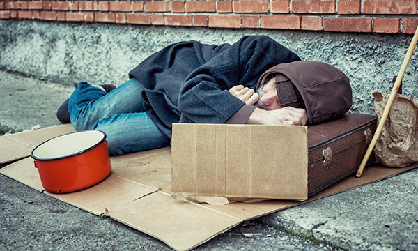 homeless man