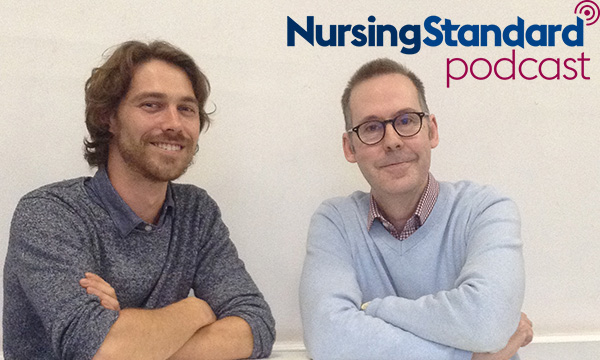 Picture shows Shawn McLaren (left) with RCNi senior nurse editor Richard Hatchett
