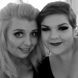 Rebecca Mack (left) with her friend Sarah Bredin-Kemp