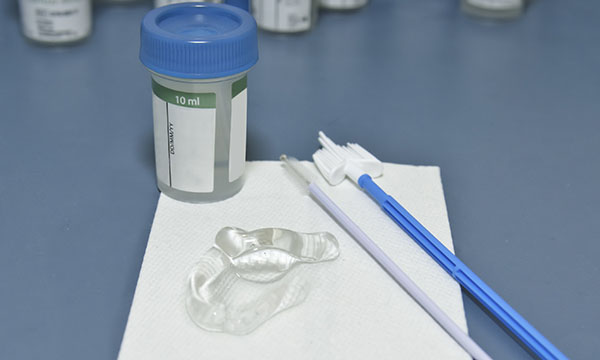 Picture shows smear kit to test for papilloma virus and cervical cancer