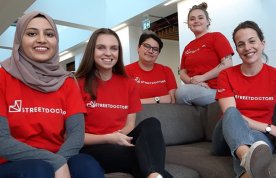 StreetDoctors North East London nurse team Munira Patel, Aoife Scanlan, Rachel Moisan, Izzy Howes and Charlotte Green