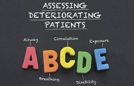 Illustration showing the five elements of the ABCDE approach to assessing deteriorating patients